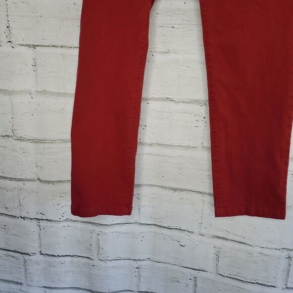 Eileen Fisher red ankle pants jeans size 8 - Picture 5 of 7